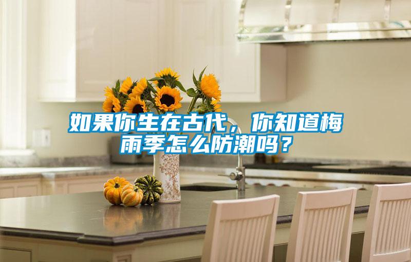 如果你生在古代，你知道梅雨季怎么防潮嗎？