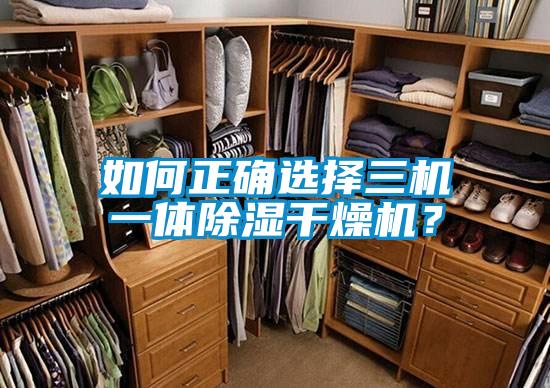 如何正確選擇三機一體除濕干燥機？
