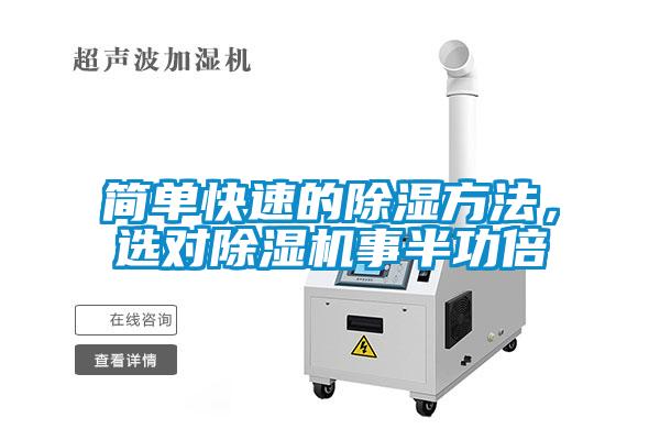 簡單快速的除濕方法，選對除濕機事半功倍