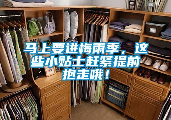 馬上要進(jìn)梅雨季，這些小貼士趕緊提前抱走哦！