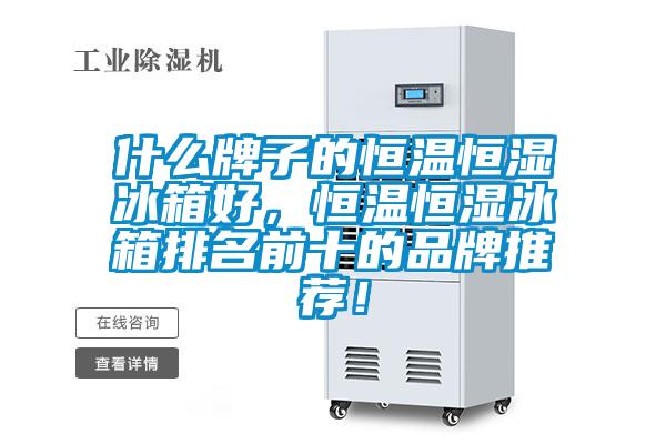 什么牌子的恒溫恒濕冰箱好，恒溫恒濕冰箱排名前十的品牌推薦！