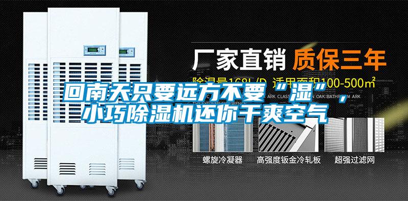 回南天只要遠方不要“濕”，小巧除濕機還你干爽空氣