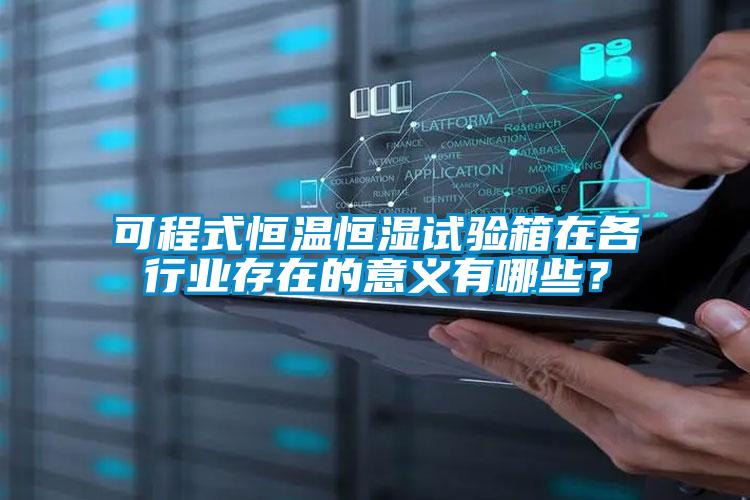 可程式恒溫恒濕試驗箱在各行業(yè)存在的意義有哪些？
