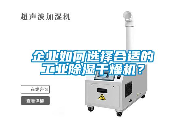 企業(yè)如何選擇合適的工業(yè)除濕干燥機？