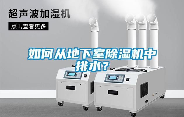 如何從地下室除濕機中排水？