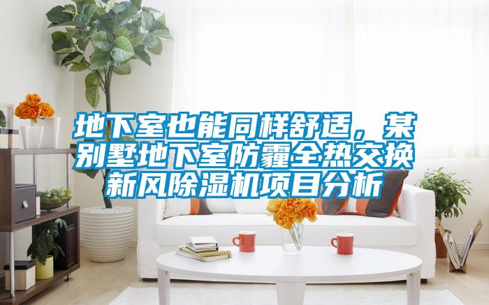 地下室也能同樣舒適，某別墅地下室防霾全熱交換新風(fēng)除濕機(jī)項(xiàng)目分析