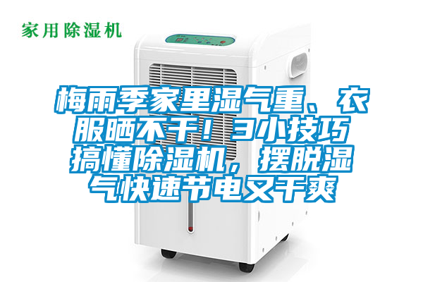 梅雨季家里濕氣重、衣服曬不干！3小技巧搞懂除濕機，擺脫濕氣快速節(jié)電又干爽