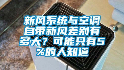 新風系統(tǒng)與空調(diào)自帶新風差別有多大？可能只有5%的人知道