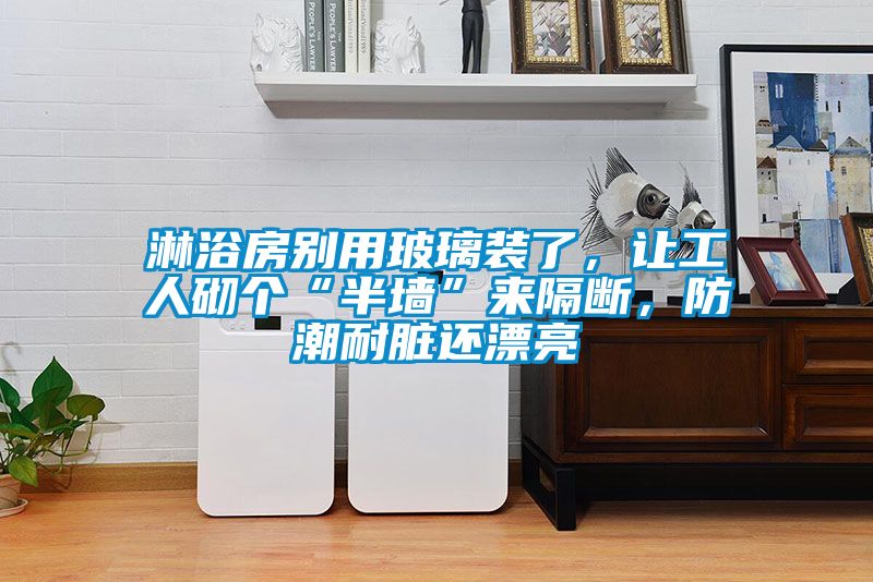 淋浴房別用玻璃裝了，讓工人砌個“半墻”來隔斷，防潮耐臟還漂亮