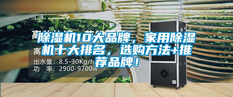 除濕機10大品牌，家用除濕機十大排名，選購方法+推薦品牌！