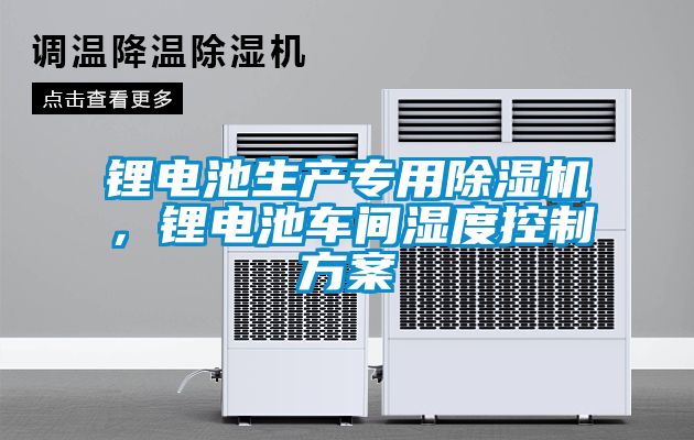 鋰電池生產(chǎn)專用除濕機(jī)，鋰電池車間濕度控制方案