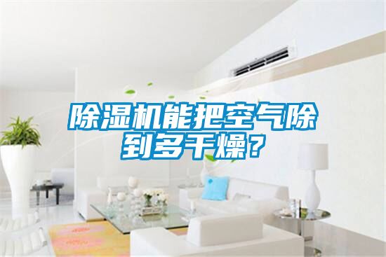 除濕機(jī)能把空氣除到多干燥？
