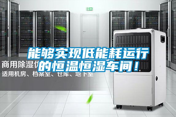 能夠實現低能耗運行的恒溫恒濕車間！
